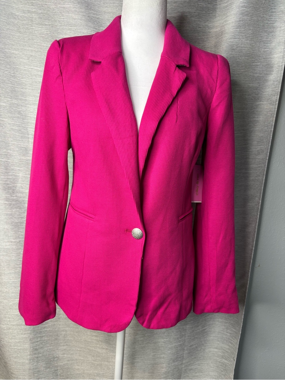 Riley & Rae Hot Pink Single-Button Blazer